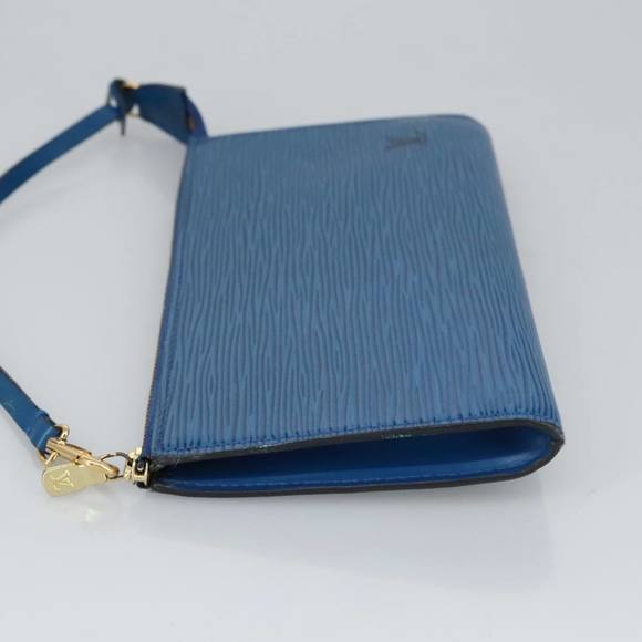 LOUIS VUITTON Epi Pochette Accessoires Pouch Vintage Blue M52985 LV Auth bs19703 - Picture 4 of 16